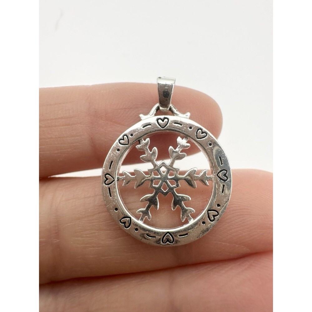925 Sterling Silver You Are One Of A Kind Snowflake Pendant